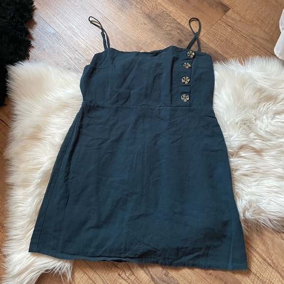 URBAN OUTFITTERS Riley Button Down Lenin Mini Dress - Picture 2 of 4